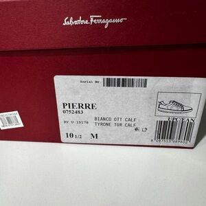 Salvatore Ferragamo Men's Pierre White Sneakers